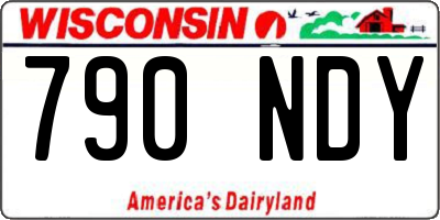 WI license plate 790NDY