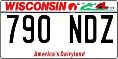 WI license plate 790NDZ