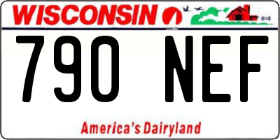 WI license plate 790NEF