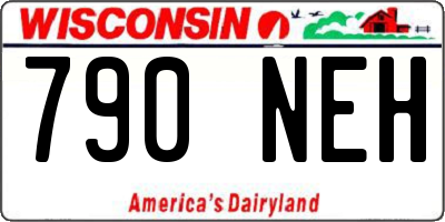 WI license plate 790NEH