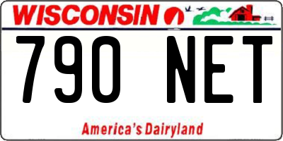 WI license plate 790NET