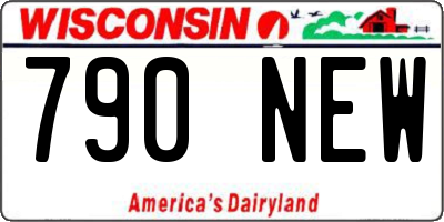 WI license plate 790NEW