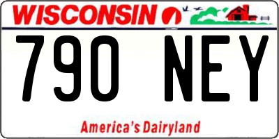 WI license plate 790NEY