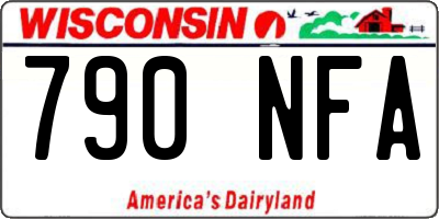 WI license plate 790NFA