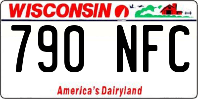 WI license plate 790NFC