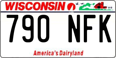 WI license plate 790NFK