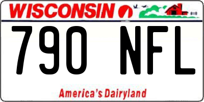 WI license plate 790NFL