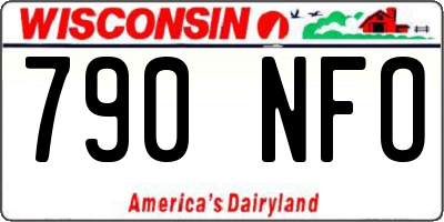 WI license plate 790NFO