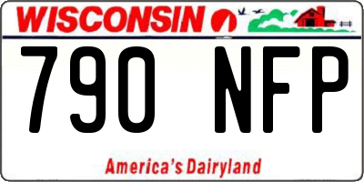 WI license plate 790NFP