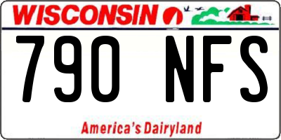 WI license plate 790NFS