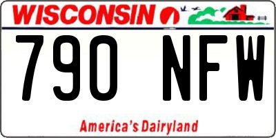 WI license plate 790NFW