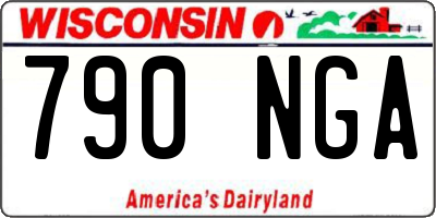WI license plate 790NGA