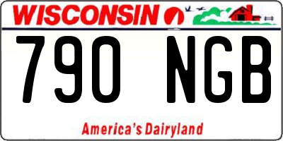 WI license plate 790NGB