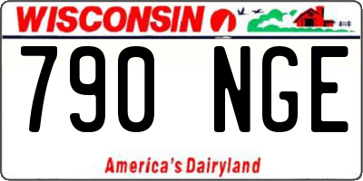 WI license plate 790NGE