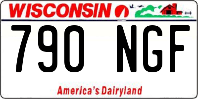 WI license plate 790NGF
