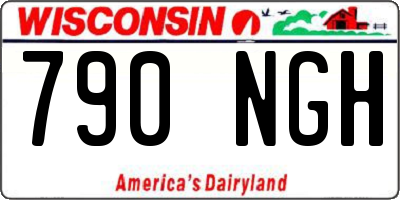 WI license plate 790NGH