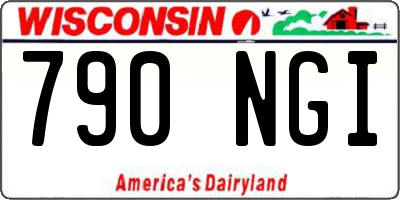 WI license plate 790NGI