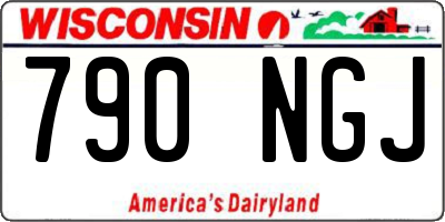 WI license plate 790NGJ