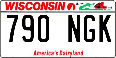 WI license plate 790NGK