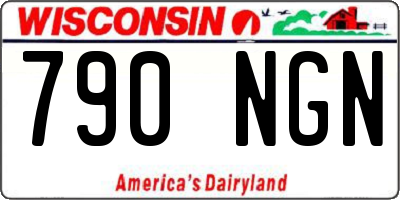 WI license plate 790NGN