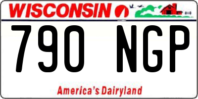 WI license plate 790NGP