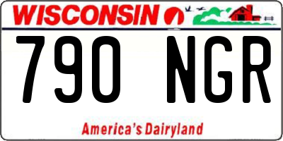 WI license plate 790NGR