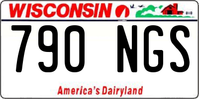 WI license plate 790NGS