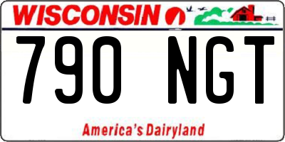WI license plate 790NGT