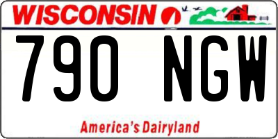 WI license plate 790NGW