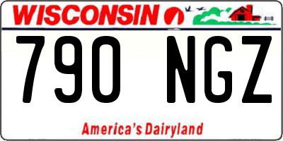 WI license plate 790NGZ