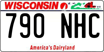 WI license plate 790NHC