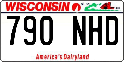 WI license plate 790NHD