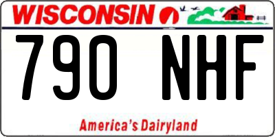 WI license plate 790NHF