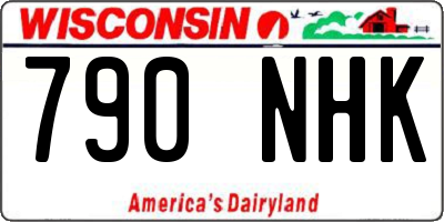 WI license plate 790NHK