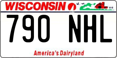 WI license plate 790NHL