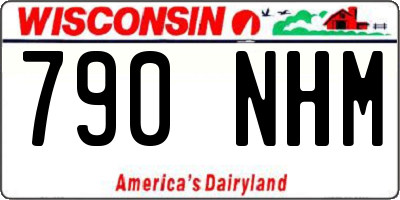 WI license plate 790NHM