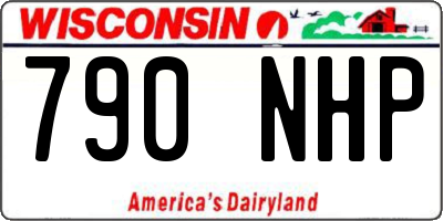 WI license plate 790NHP