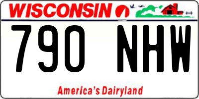 WI license plate 790NHW