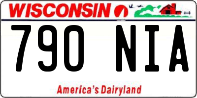WI license plate 790NIA