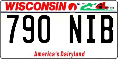 WI license plate 790NIB