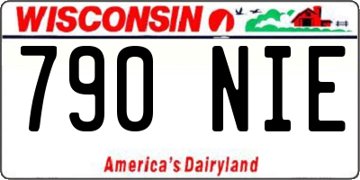 WI license plate 790NIE