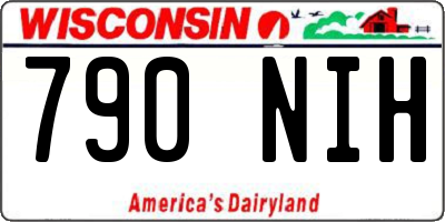 WI license plate 790NIH