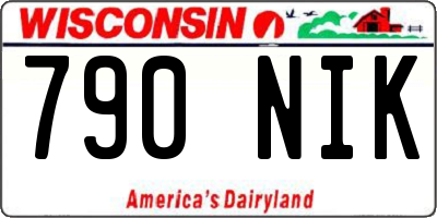 WI license plate 790NIK