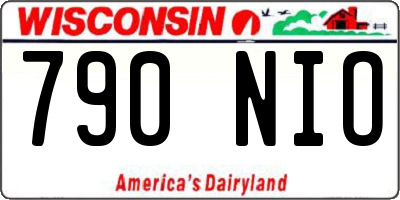 WI license plate 790NIO