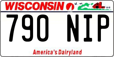 WI license plate 790NIP