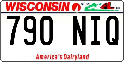 WI license plate 790NIQ