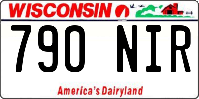 WI license plate 790NIR