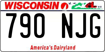 WI license plate 790NJG