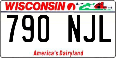 WI license plate 790NJL