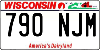 WI license plate 790NJM
